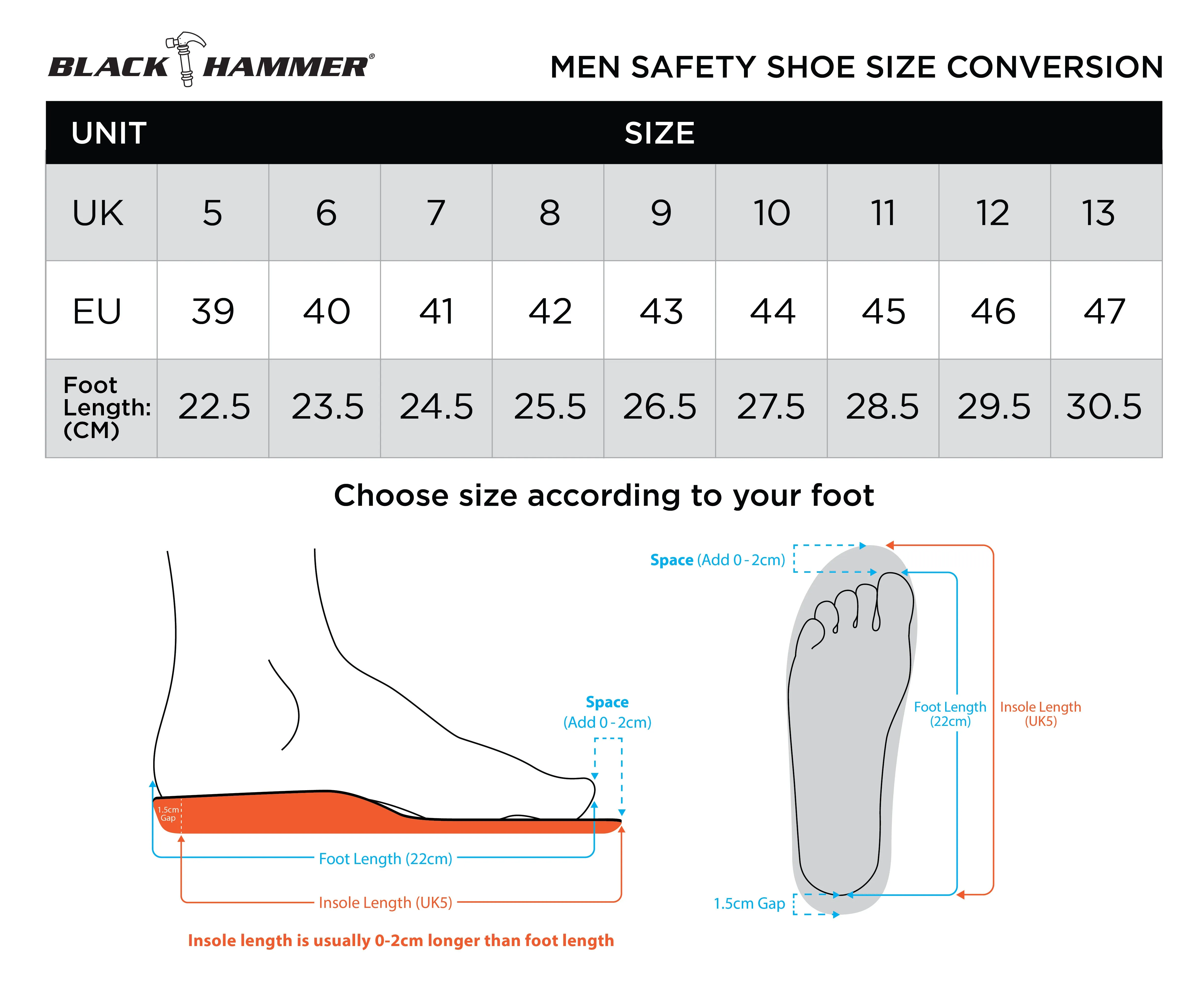 BLACK HAMMER Men Safety Series BH-1102RS (Waterproof)
