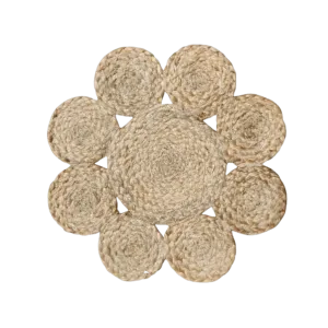 Boho Distressed Circles of Life Jute Placemat - Set of 10