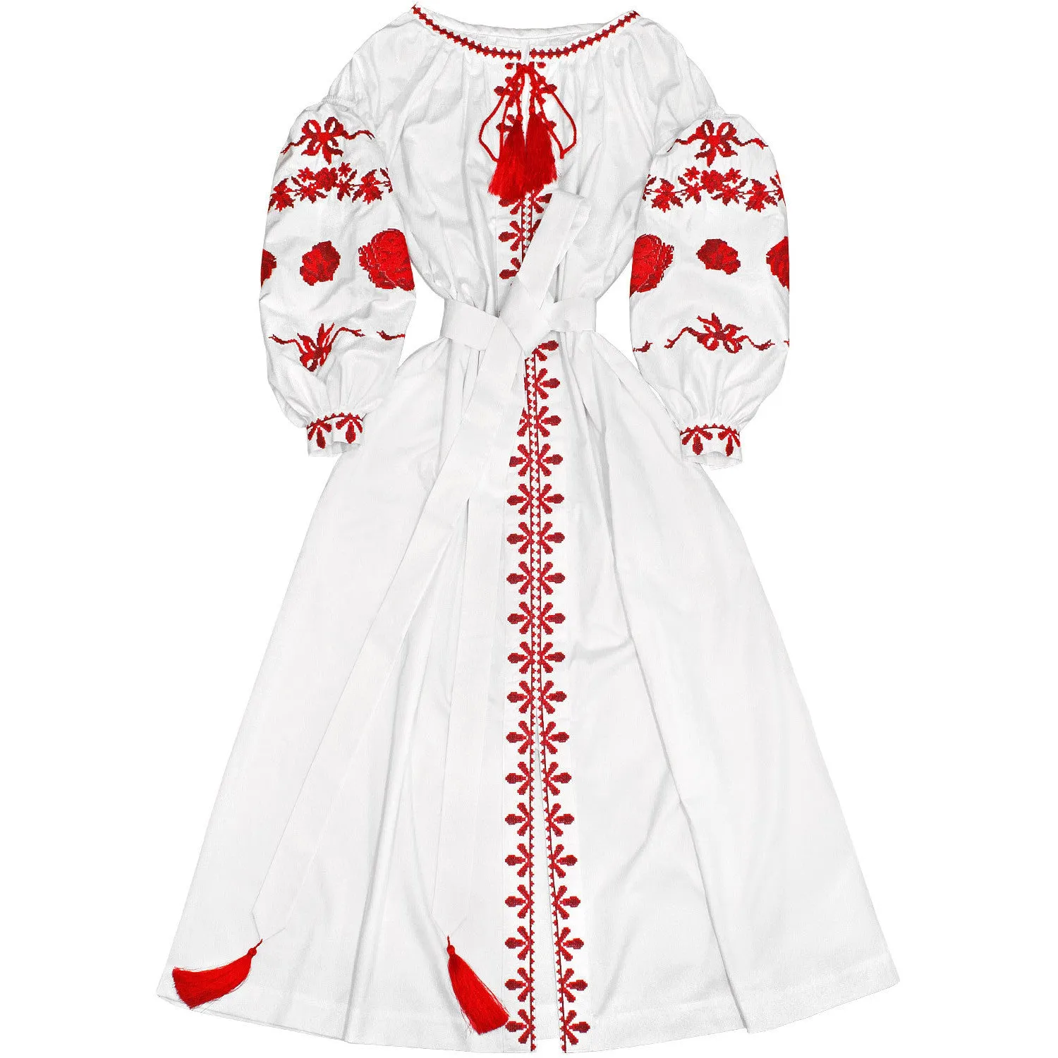 Boho style kaftan with embroidery