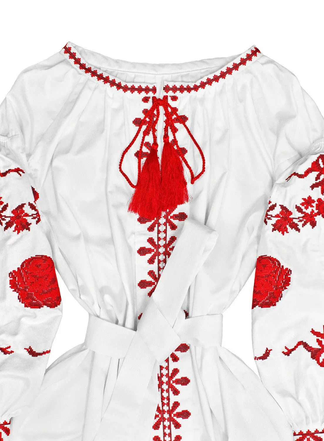 Boho style kaftan with embroidery