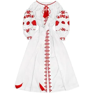 Boho style kaftan with embroidery