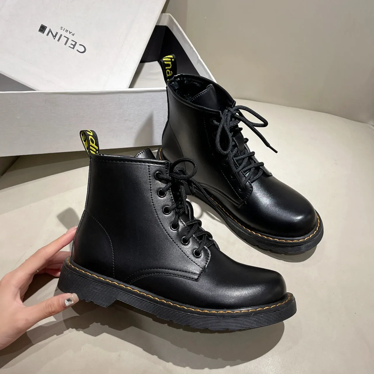 Boots Female Spring and Autumn Thin Ins Fashion Martin Boots Boots