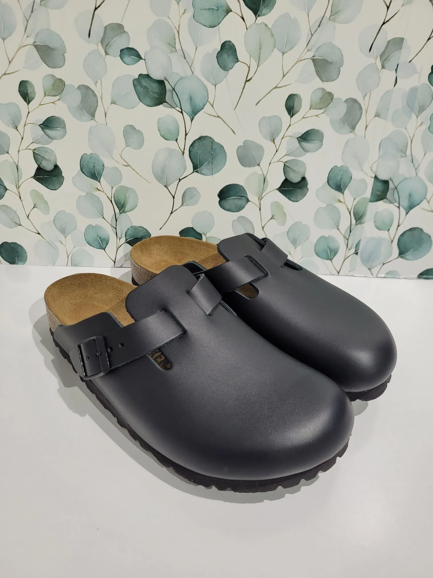 Boston Black Leather Narrow by Birkenstock