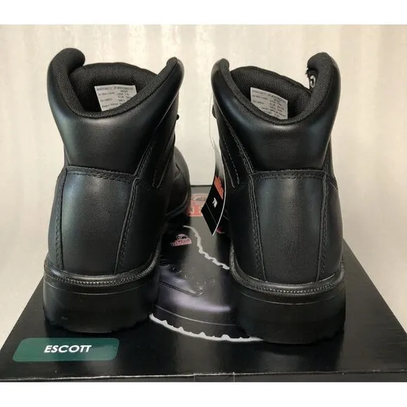 Brahma Escott Men's Soft Toe 6&quot; Black Work Boot Slip &amp; Oil Resistant Size 7W/25W