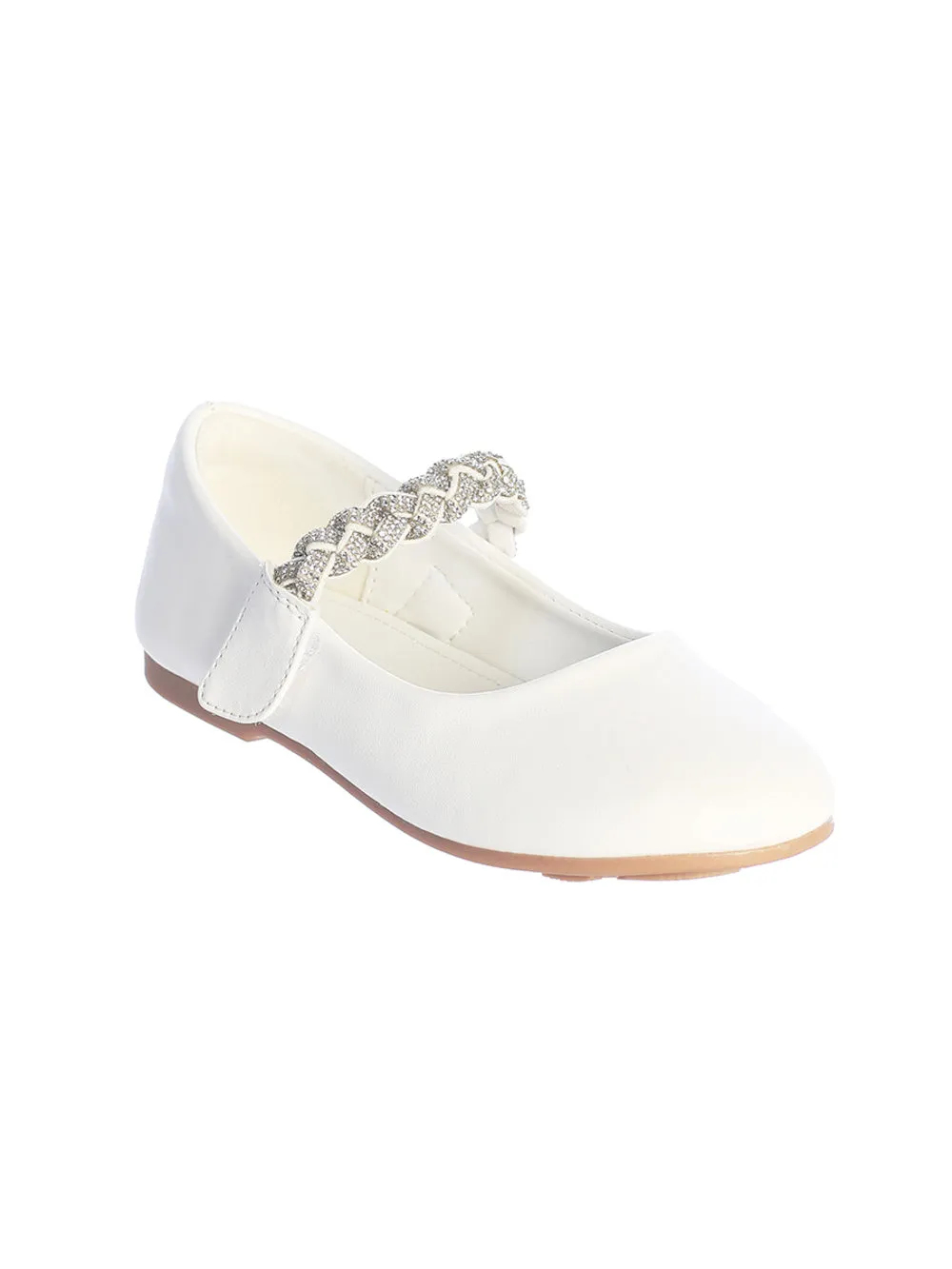 Braided Rhinestone Strap Shoes S169