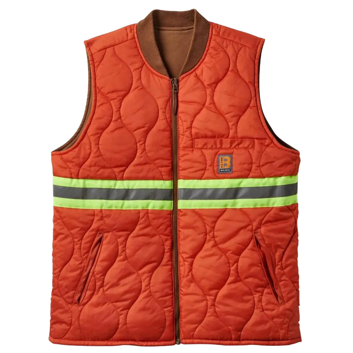 Brixton - Abraham Reversible Vest Bison/Burnt Red