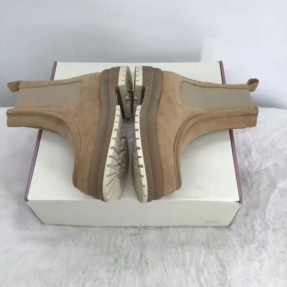 CALIA SAMIE Moc Toe Pull-On Style Suede Leather Boots NWT Tan Winter Size 7