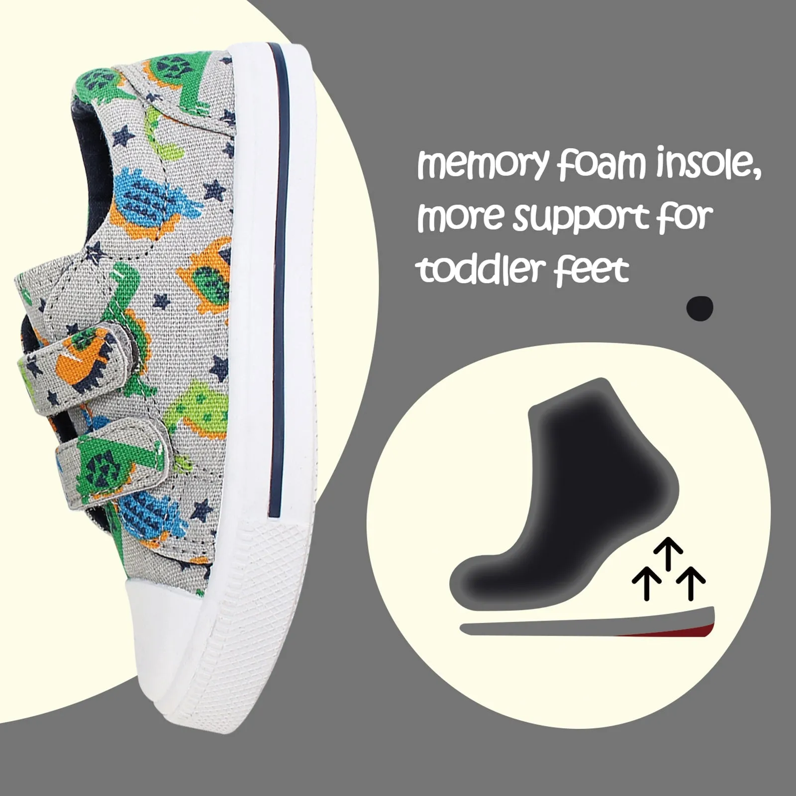 Cartoon Dinosaur Non-slip Canvas Sneakers