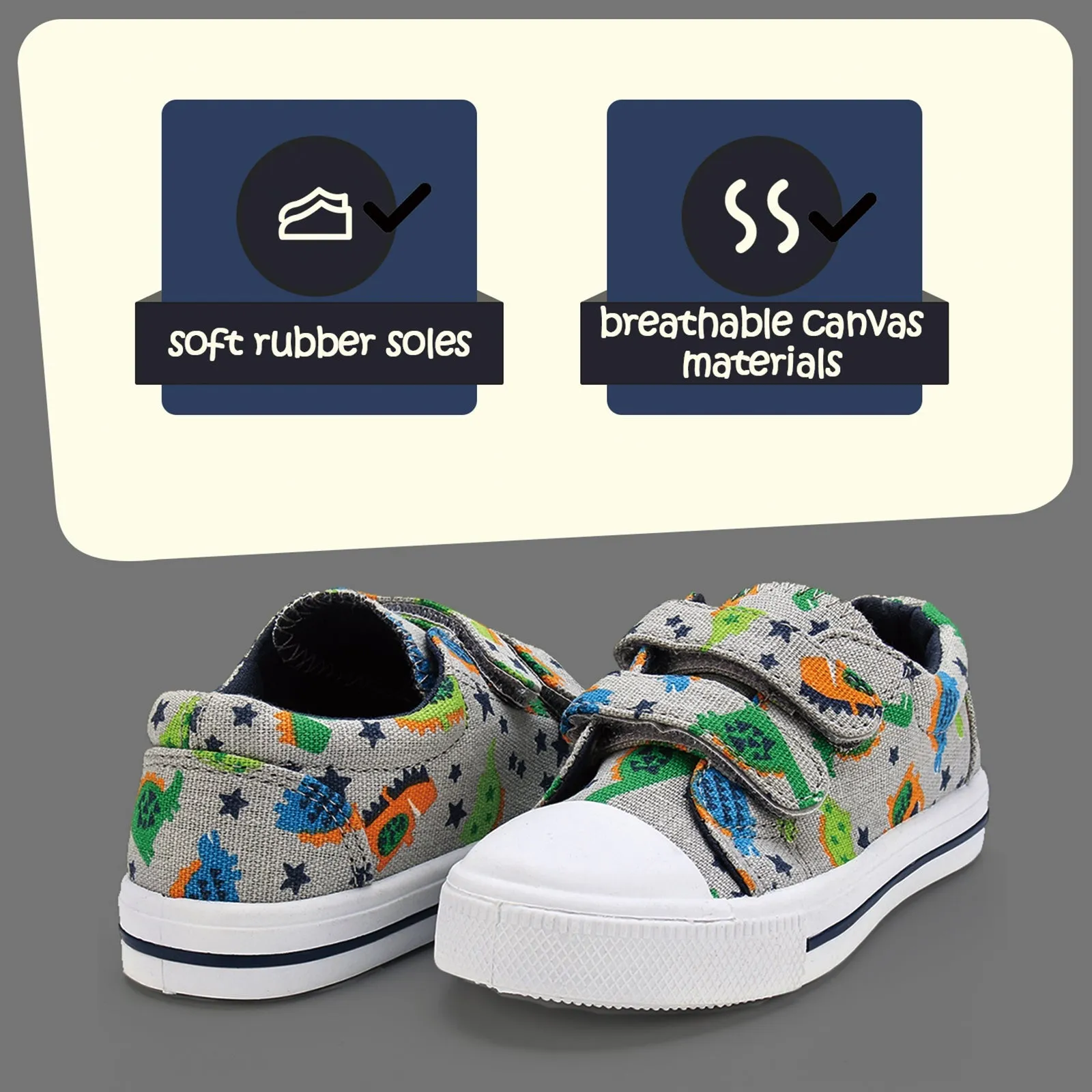 Cartoon Dinosaur Non-slip Canvas Sneakers