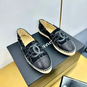 CC 25s Slip–on Espadrilles Black Tweed 297819
