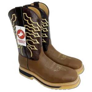 Chero's Spike Brown Steel-Toe Work Boots