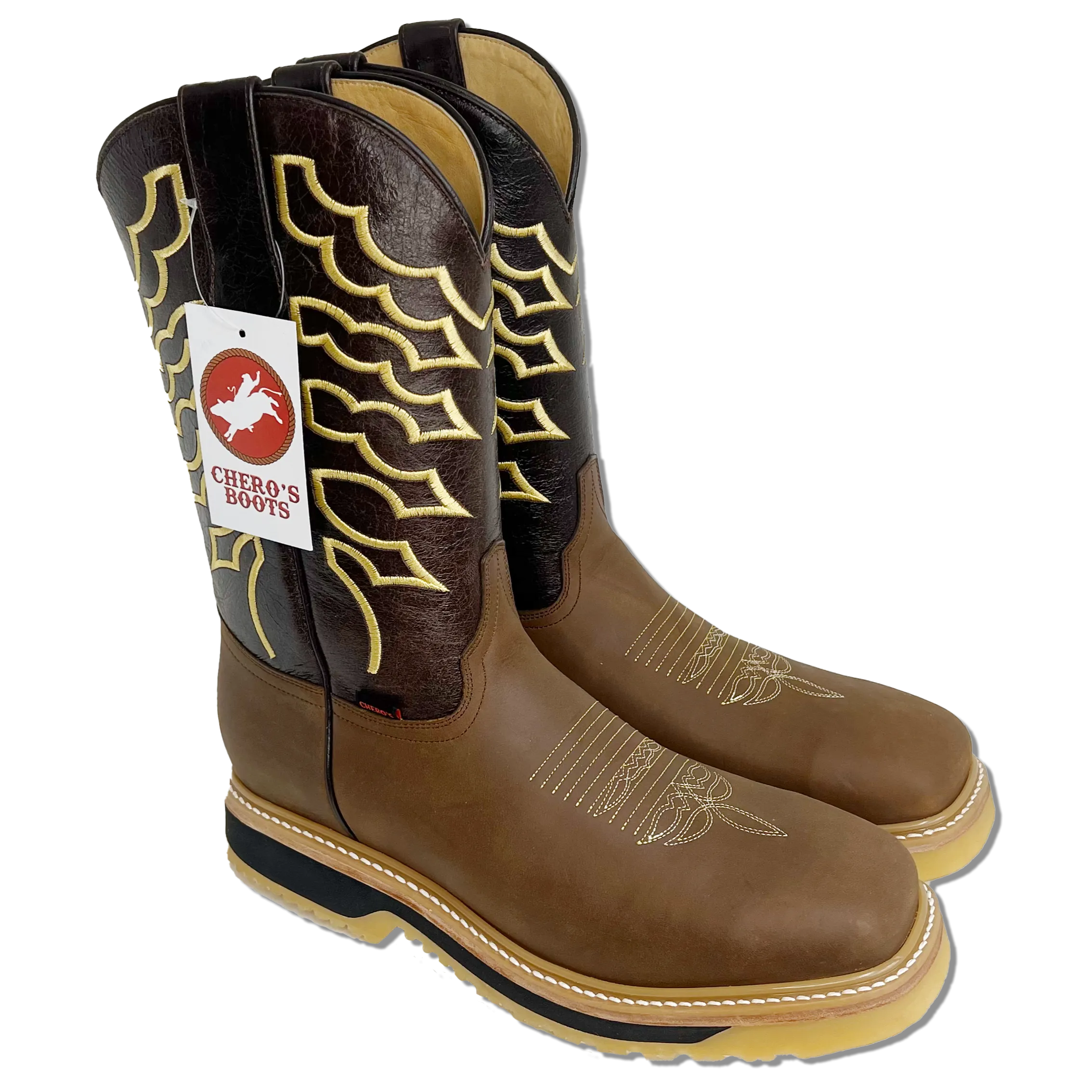 Chero's Spike Brown Steel-Toe Work Boots