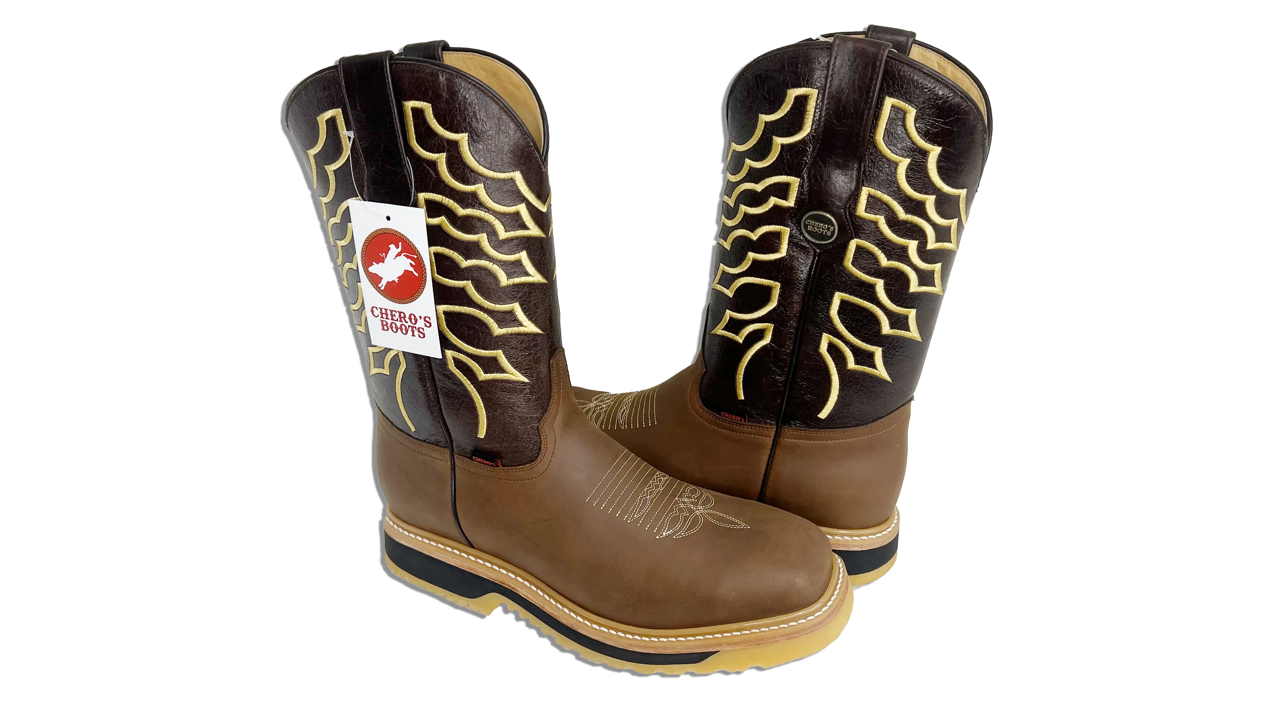 Chero's Spike Brown Steel-Toe Work Boots