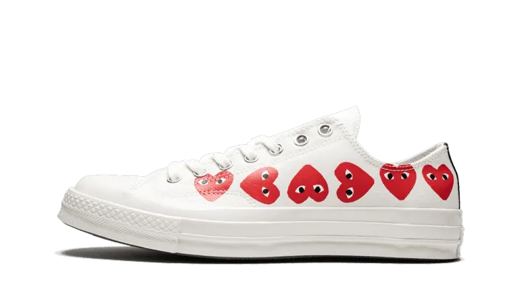 Chuck Taylor All-Star 70s Ox Comme des Garçons PLAY Multi-Heart White