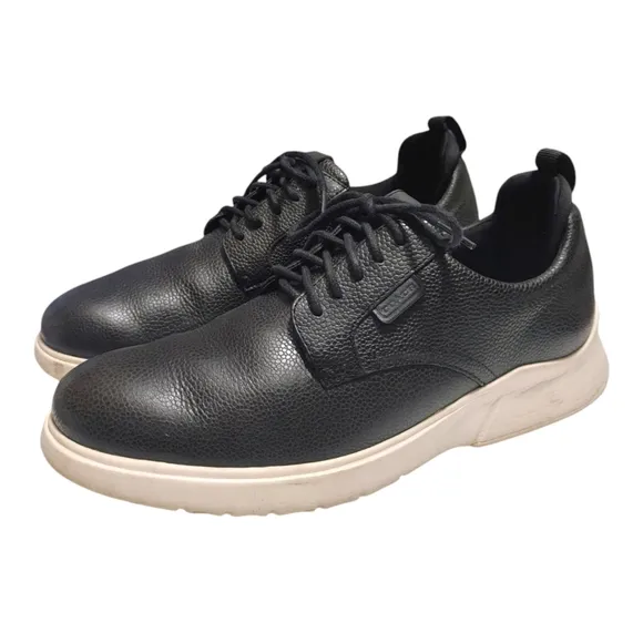 Coach CitySole Derby Black Leather Lace Up Sneakers Men's Size 8.5