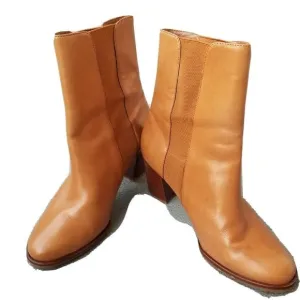 Cole Haan Booties Sz 6.5 Leather Pull On Ankle Boo
