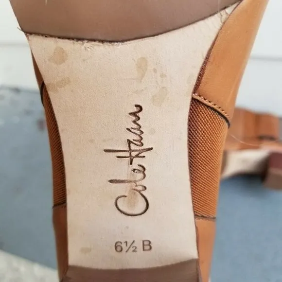 Cole Haan Booties Sz 6.5 Leather Pull On Ankle Boo