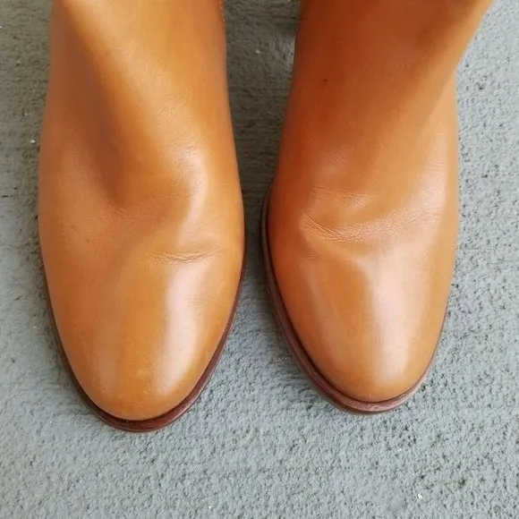 Cole Haan Booties Sz 6.5 Leather Pull On Ankle Boo