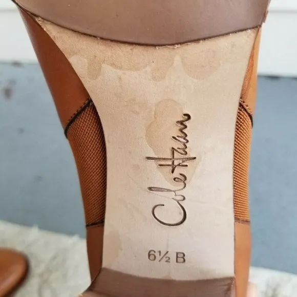 Cole Haan Booties Sz 6.5 Leather Pull On Ankle Boo