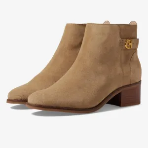 Cole Haan Holis‎ Beige Suede Leather Heel Ankle Booties - 6 NEW