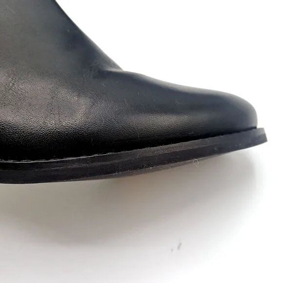 COLE HAAN Hollis Leather Ankle Booties | Chic Minimalist Black Gold Zip Boots