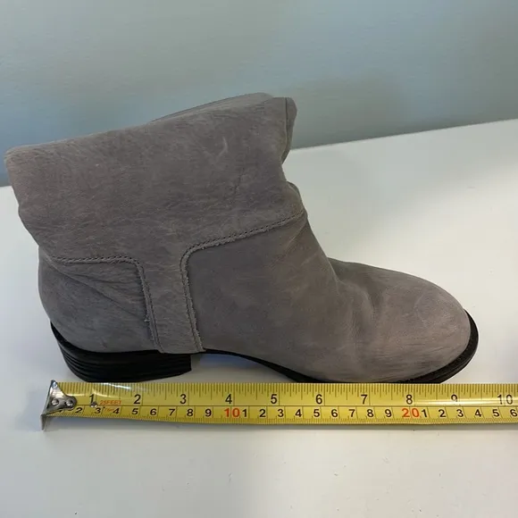 Cole Haan Nike Air Grey Nubuck Leather Tantivy Moto Boots Size 6.5