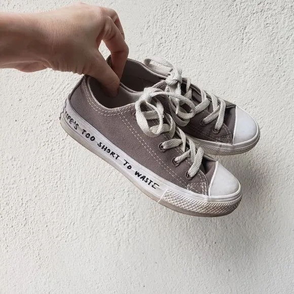 Converse Renew  &quot;Life's Too Short To Waste&quot; Chucks