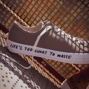 Converse Renew  &quot;Life's Too Short To Waste&quot; Chucks