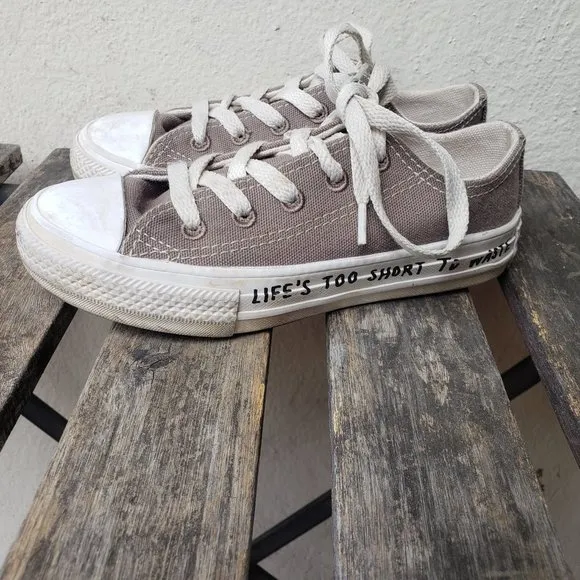 Converse Renew  &quot;Life's Too Short To Waste&quot; Chucks