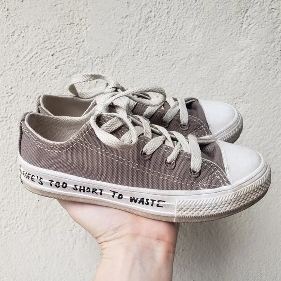 Converse Renew  &quot;Life's Too Short To Waste&quot; Chucks