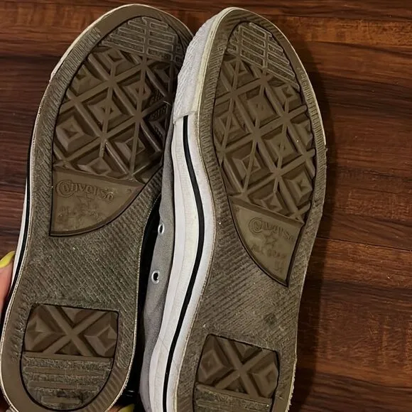 Converse Slip On Men’s 5 1/2 - Gray Low Converse - No Laces