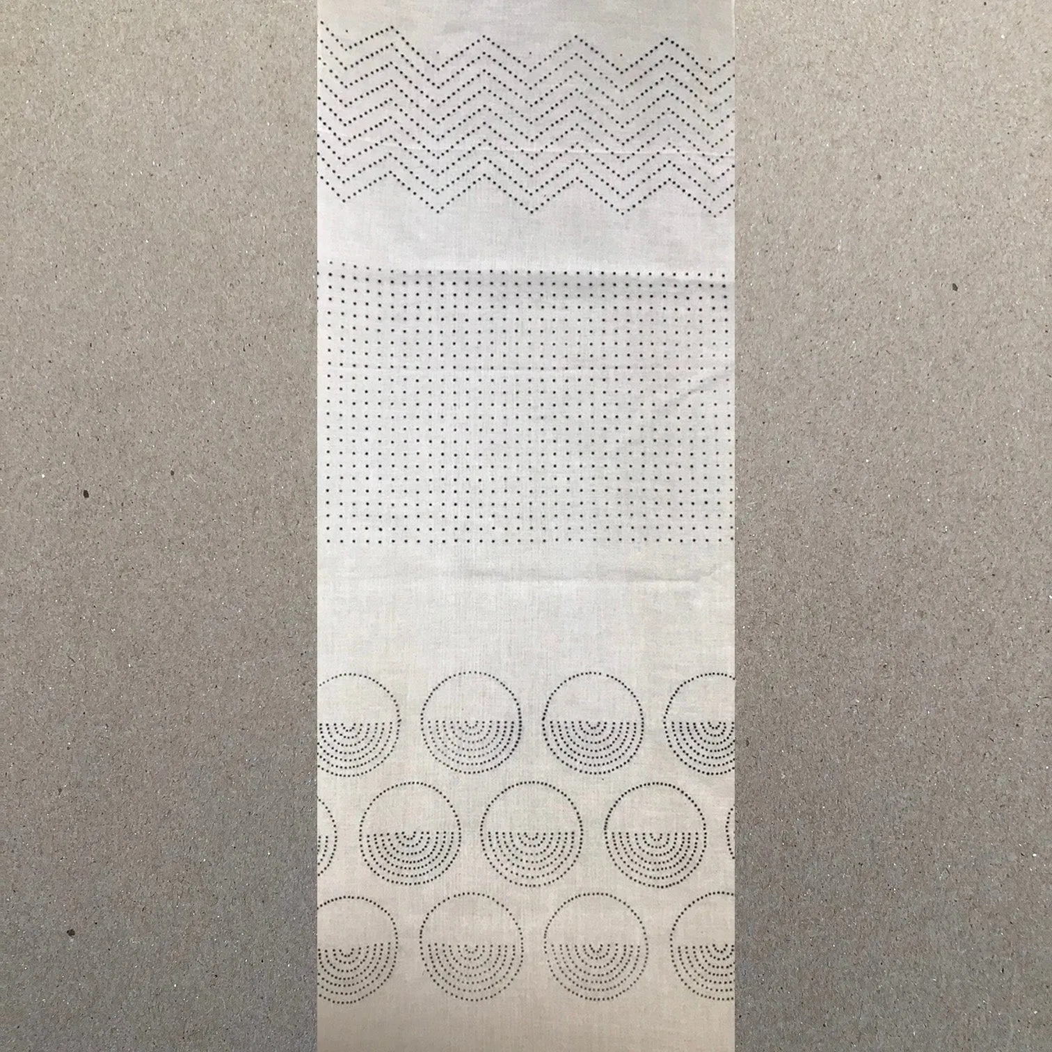 Cotton Tenugui for Mokume Shibori - Printed with 'Aobana' Fugitive Ink
