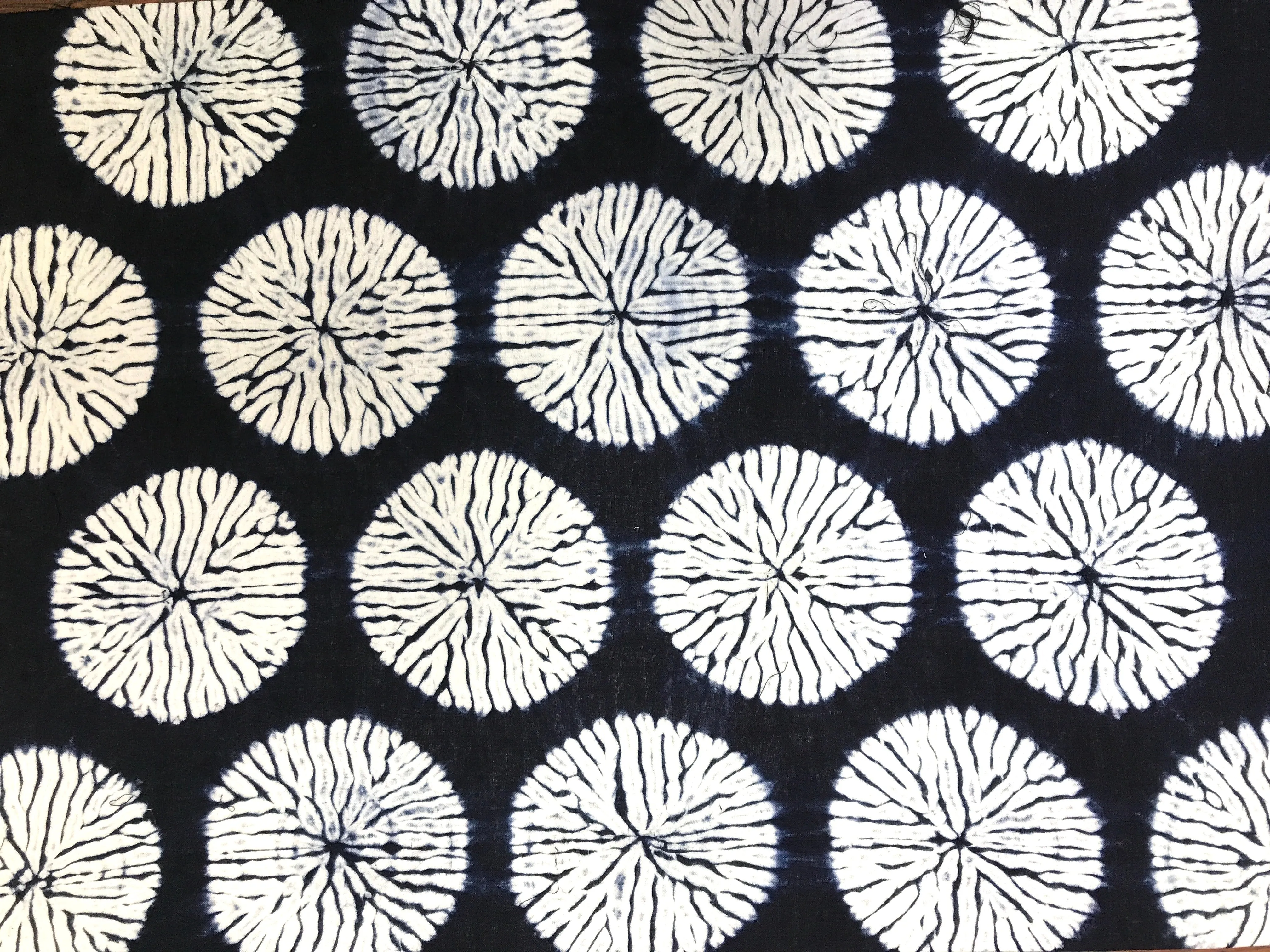 Cotton Tenugui for Mokume Shibori - Printed with 'Aobana' Fugitive Ink