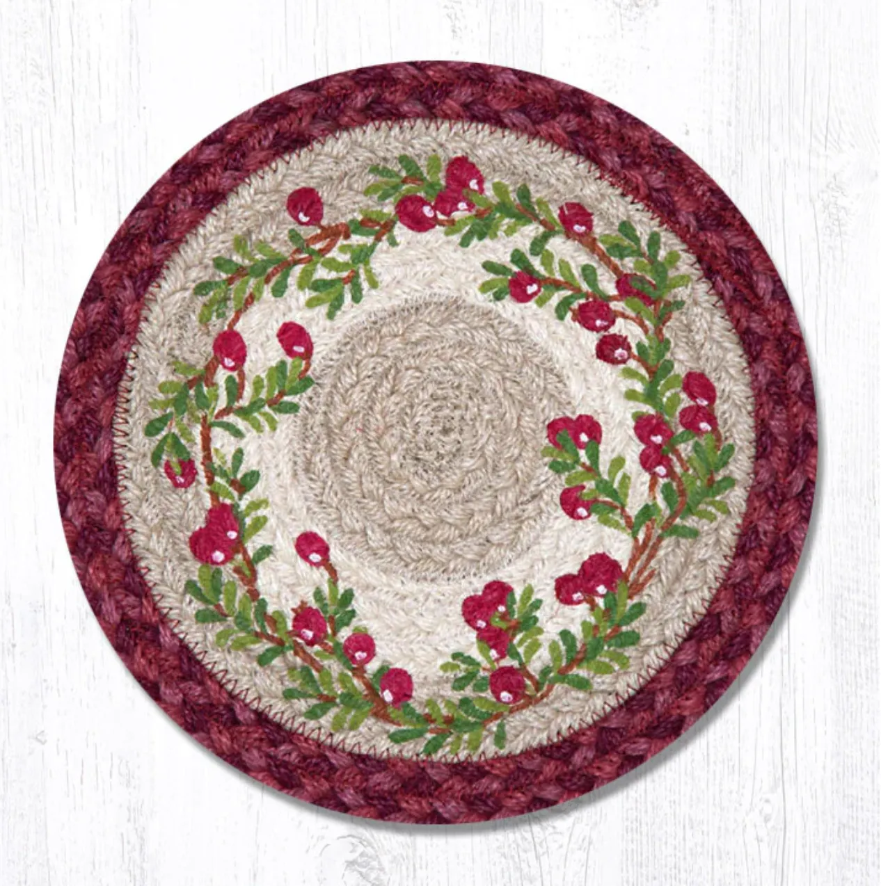 Cranberries Trivet (10x10")