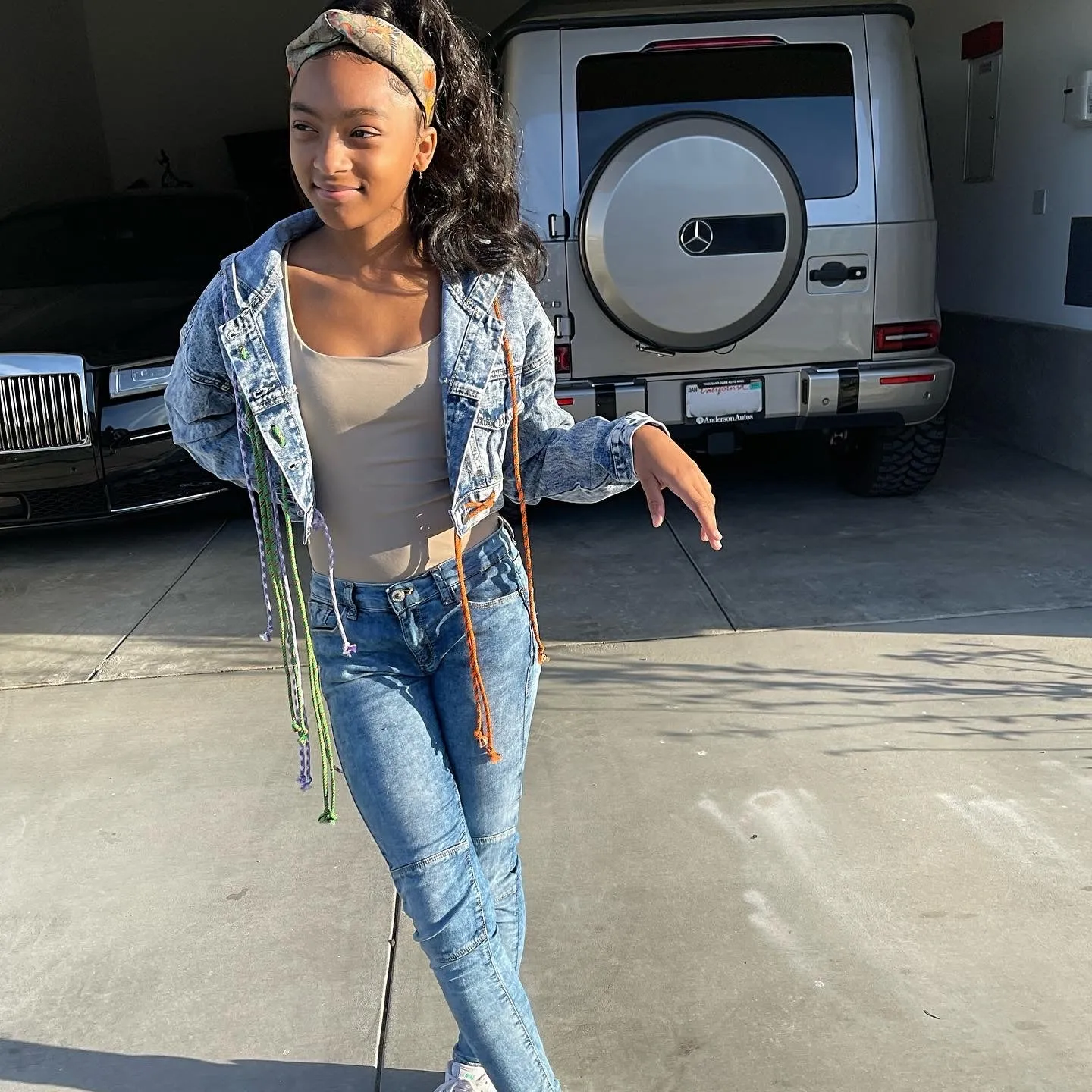 Crazy Laced Crop Denim Jacket