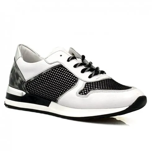 Della White/Black Lace Ups