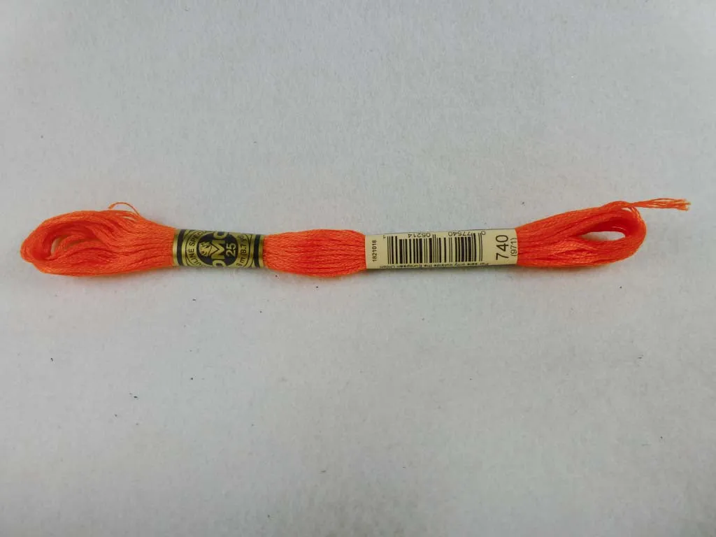 DMC Floss 740 Tangerine
