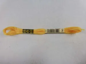 DMC Floss 743 Medium Yellow