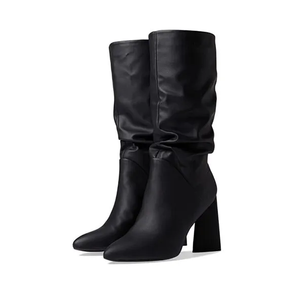 DOLCE Vita BNWOT women's &quot;Wandah&quot; ruched black boots sz 8 NEW pull on