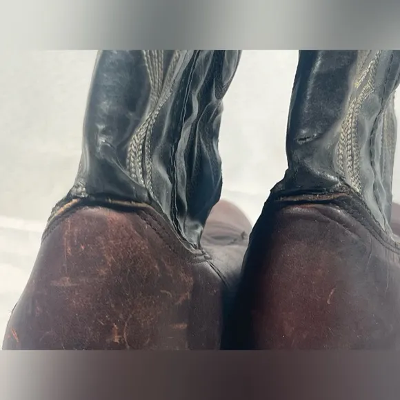 Double H Aeroglide7 3295 Brown Black Leather Oil Resistant Western Boot 8.5EE