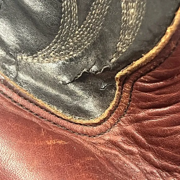 Double H Aeroglide7 3295 Brown Black Leather Oil Resistant Western Boot 8.5EE