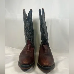 Double H Aeroglide7 3295 Brown Black Leather Oil Resistant Western Boot 8.5EE
