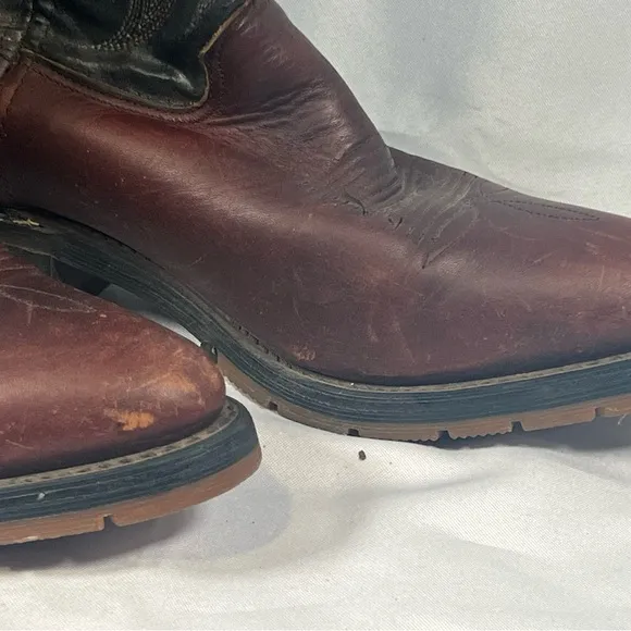 Double H Aeroglide7 3295 Brown Black Leather Oil Resistant Western Boot 8.5EE
