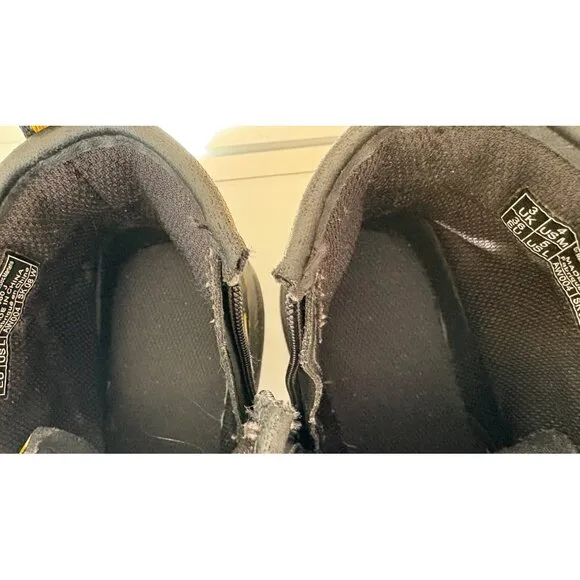 Dr. Martens 1460 Floral Mash Up Black Leather Lace Up Boots Size US 4 Juniors