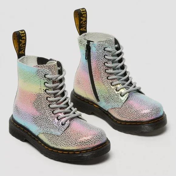 Dr. Martens Toddler 1460 Pascal Iridescent Lace Up Boots sz: 7