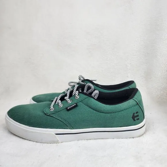Etnies Jameson Preserve Mens Green Canvas Plane A Tree Low Top Sneakers Size 8