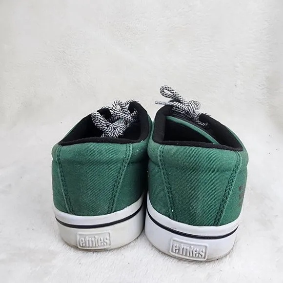 Etnies Jameson Preserve Mens Green Canvas Plane A Tree Low Top Sneakers Size 8