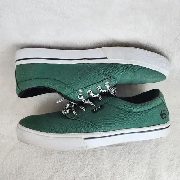 Etnies Jameson Preserve Mens Green Canvas Plane A Tree Low Top Sneakers Size 8