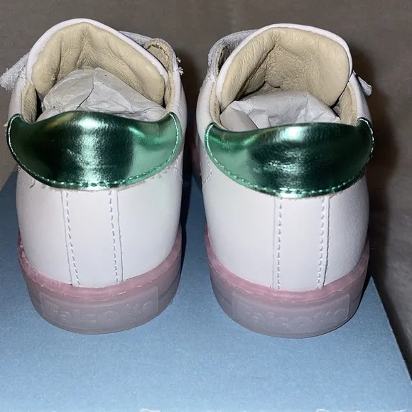 FALCOTTO VENUS VL - Leather sneakers with maxi colored star - White-Pink