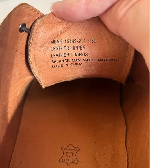 Florsheim Mens Shoes Sz 13D Postino Plain Toe Oxford Cognac Leather 15149-221 *